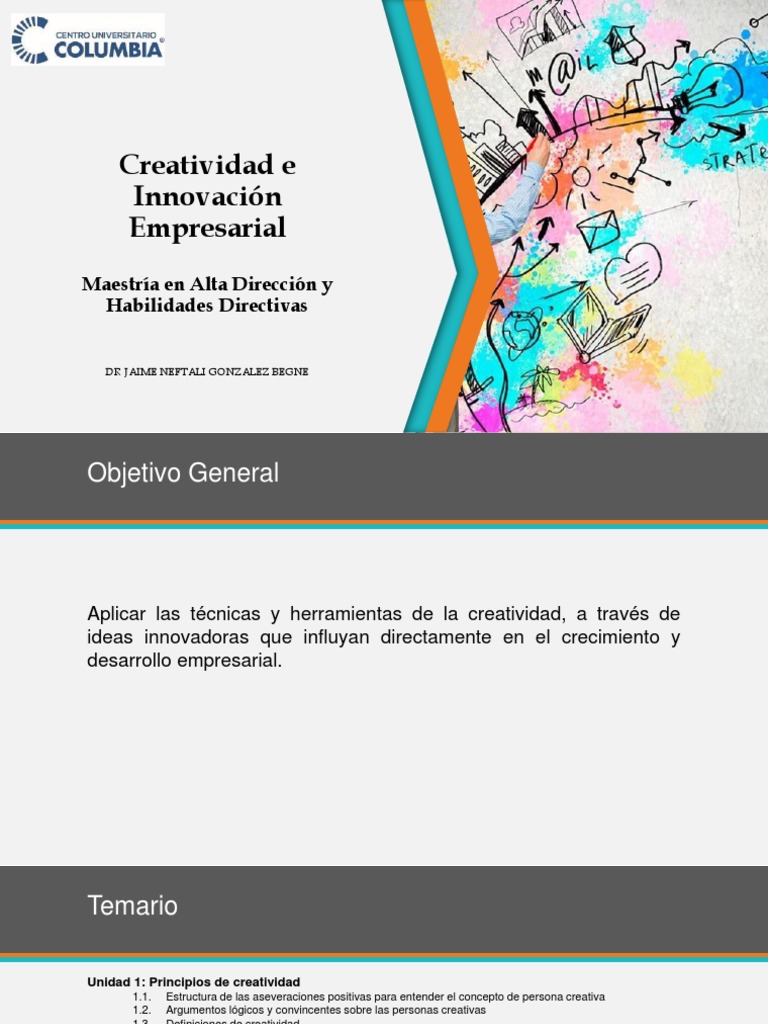 Innovación y Creatividad Empresarial | PDF | Creatividad | Argumento