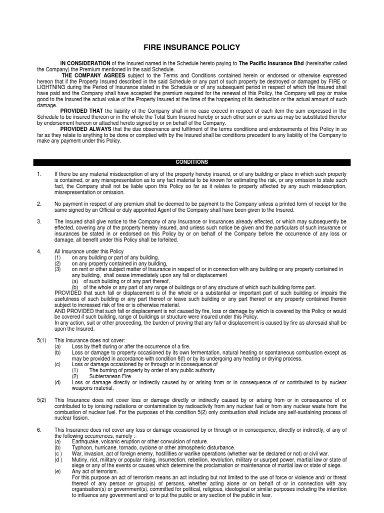 Fire Insurance Policy Insurance Policy Real Estate Appraisal