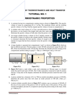 Tutorial No: 1 Thermodynamic Properties: Fundamentals of Thermodynamics and Heat Transfer