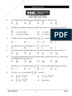 Quiz-4 - 2022 - (Conic Section) : Vidyamandir Classes