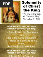 Solemnity of Christ The King