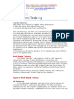 Module 1-Work-Based Training