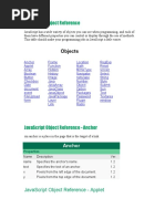 Javascript Object Reference: Objects