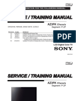 Sony Kdl-46bx450 Kdl-46bx451 Chassis Az3fk Service Training Manual v5