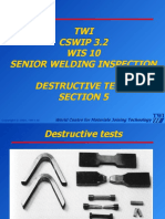 TWI CSWIP 3.2 WIS 10 Senior Welding Inspection Destructive Tests Section 5