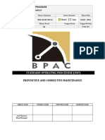 BPAC-PLANT-SOP-01 Preventive Dan Corrective Maintenance