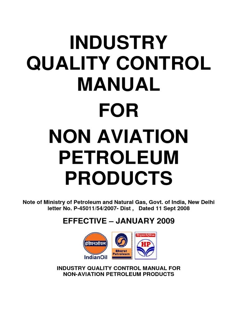 Quality Control Manual for Non-Aviation Fuels | PDF | Oil Tanker | Oil ...