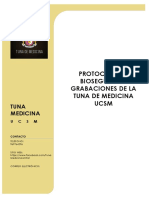 Protocolo de Bioseguridad Grabaciones de La Tuna de Medicina Ucsm