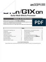 PDF Zoom G1on G1xon Manual de Usuario