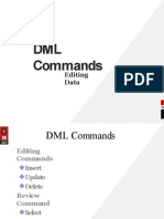 DML Commands for Inserting, Updating and Deleting Data