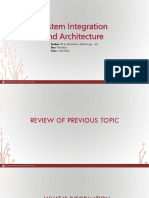 System Integration and Architecture - P7