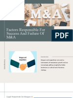 Factors Responsible For Success and Failure of M&A