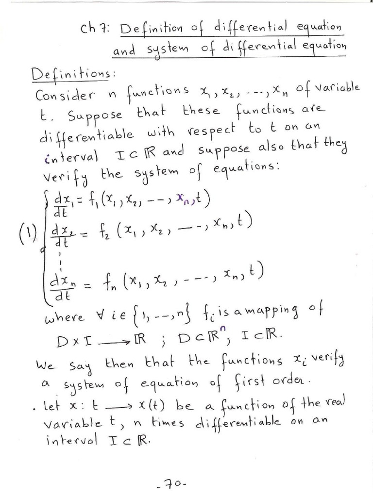 Chapter 7 Definition and System of Differential Equation PDF