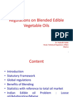 Regulations on blended edible vegetable oils
