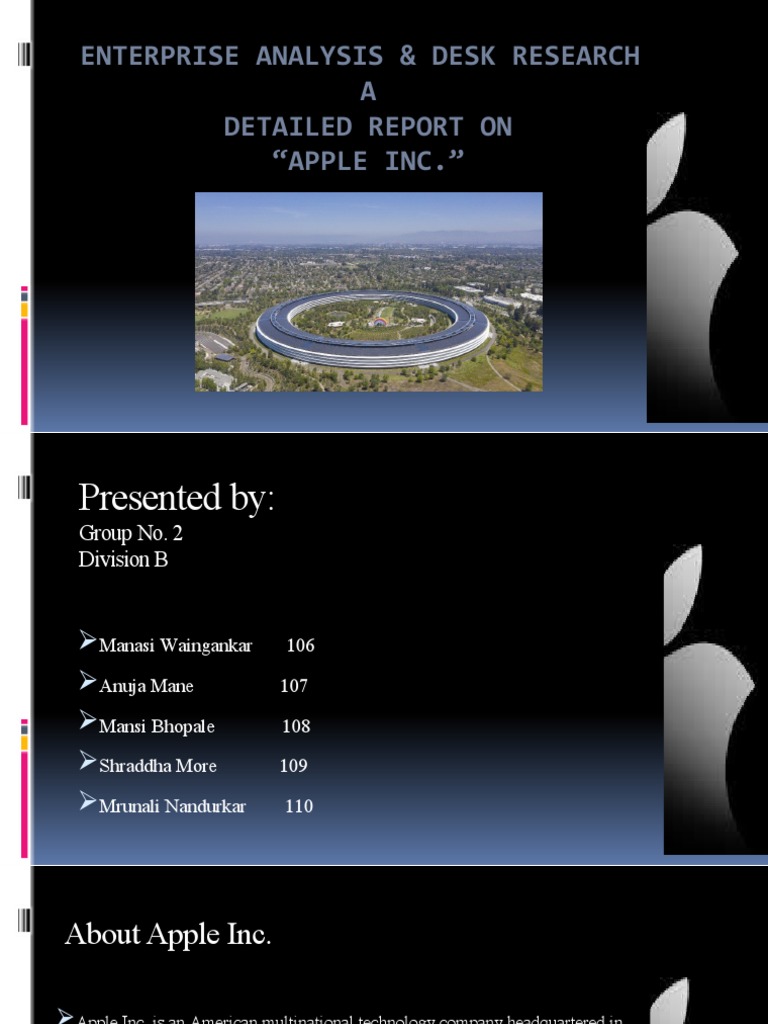 Apple Inc. Enterprise Analysis Report | PDF | Apple Inc. | Steve Jobs
