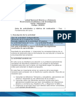 Guía de actividades y rúbrica de evaluación - Fase 1 - Fundamentos del curso