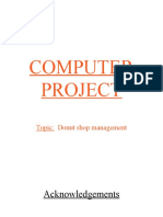 Computer Project: Acknowledgements