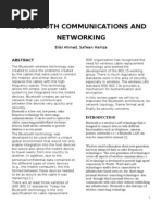 Bluetooth Communications and Networking: Bilal Ahmed, Safwan Hamza