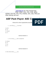ASF Past Paper ASI Corporal