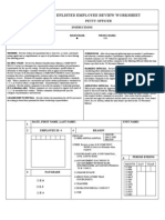 Enlisted Employee Review Worksheet: Instructions