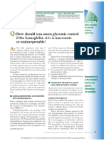 How Should You Assess Glycemic Control If The Hemoglobin A1c Is Inaccurate or Uninterpretable?