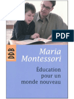 Education Pour Un Monde Nouveau de Maria Montessori