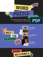 Dark Colorful Stickers and Badges Word Puzzle Game Fun Presentation