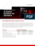 XPG SX850 SATA 6Gb/s Solid State Drive: Features Ordering Information