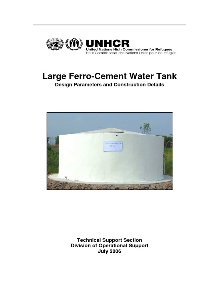 Construction of Large FerroCement Water Tanks Design Parameters