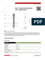 KL3061 - Bus Terminal, 1-Channel Analog Input, Voltage, 0 10 V, 12 Bit, Single-Ended