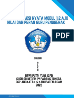 LAPORAN AKSI NYATA 1.2.a.10 PERAN DAN NILAI GURU