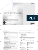 Manual Instrucciones Microondas Samsung Mg28f303tas
