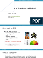 Lecture 6: Use of Standards For Medical Device: Chung Tin, PH.D