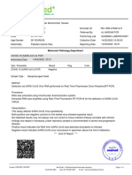 SARS-CoV-2 PCR Test Report