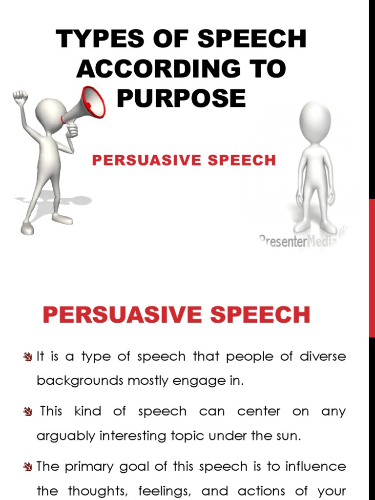 types of speech according to purpose worksheet