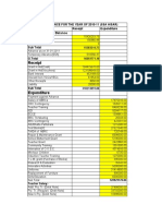 Receipt: Detail of Opening Balance