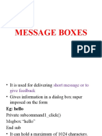 Message Boxes
