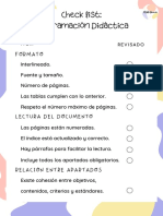 Check List Programación Didáctica