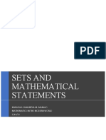 Sets and Mathematical Statements: Mykaella Samantha M. Manalo Mathematics in The Modern World 2/19/22