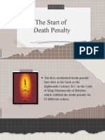 The Start of Death Penalty