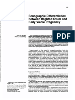 Sonographic Differentiation Between Blighted Ovum and Early Viable Pregnancy