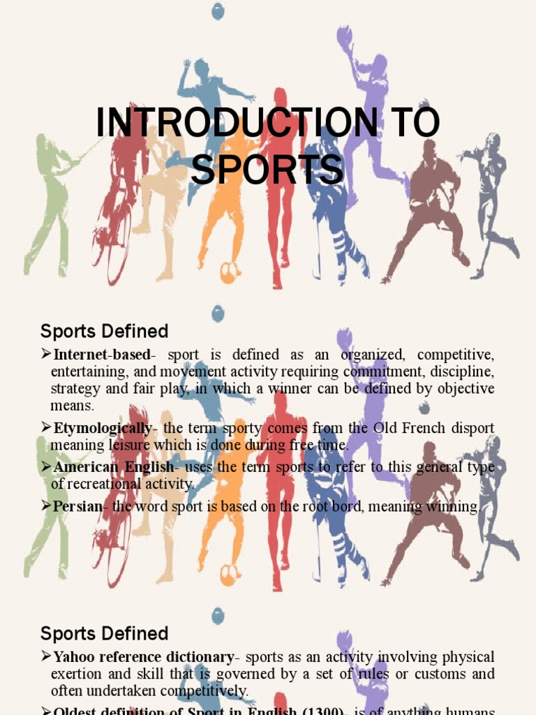 Introduction to Sports and Definitions | PDF | Sports | Recreation