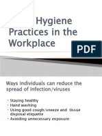 Good Hygiene Practices in The Workplace