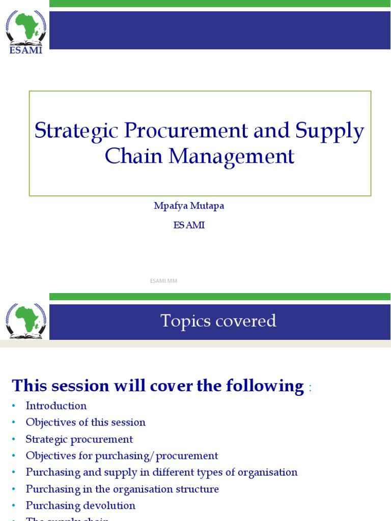 Strategic Procurement Management Insights | PDF | Procurement | Supply ...