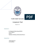 North South University Assignment-Final: Submitted To