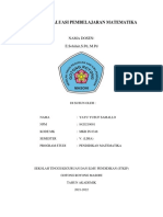 Latihan Analisis Kualitas Instrumen Evaluasi Pemb. Matek