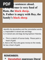 Read The Sentences Aloud. A. The Farmer Is Very Fond of Ram, The - B. Father Is Angry With Roy, The Family's