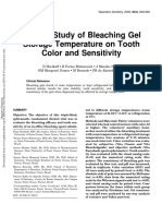 Clinical Study of Bleaching Gel Storage Temperature On Tooth Color and Sensitivity