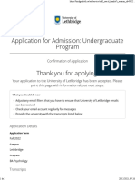 Confirmation of Application