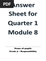 Answer Sheet On Module 8 q1